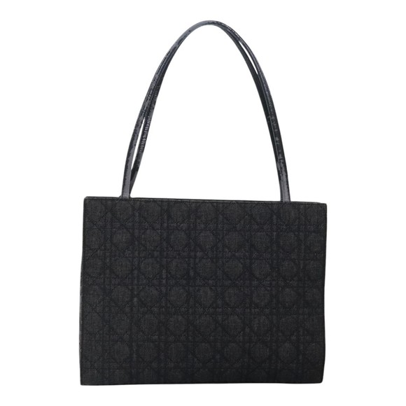 Christian Dior Canage Tote Bag Canvas Black Silver Auth bs18170 - Picture 2 of 16